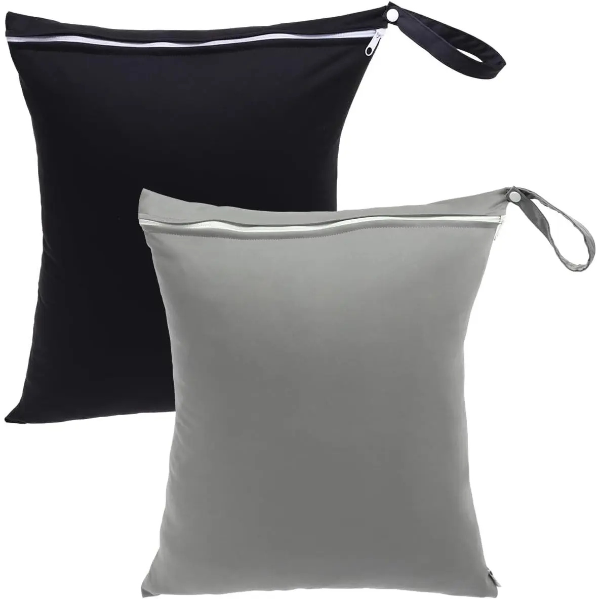 Travel Laundry Bags 2 Pack, Ideal for Travel, Gym and Swimming-Washable  Wet Dry Bags for Dirty Clothes, Bathing Suits and Swimsuits(black and grey)