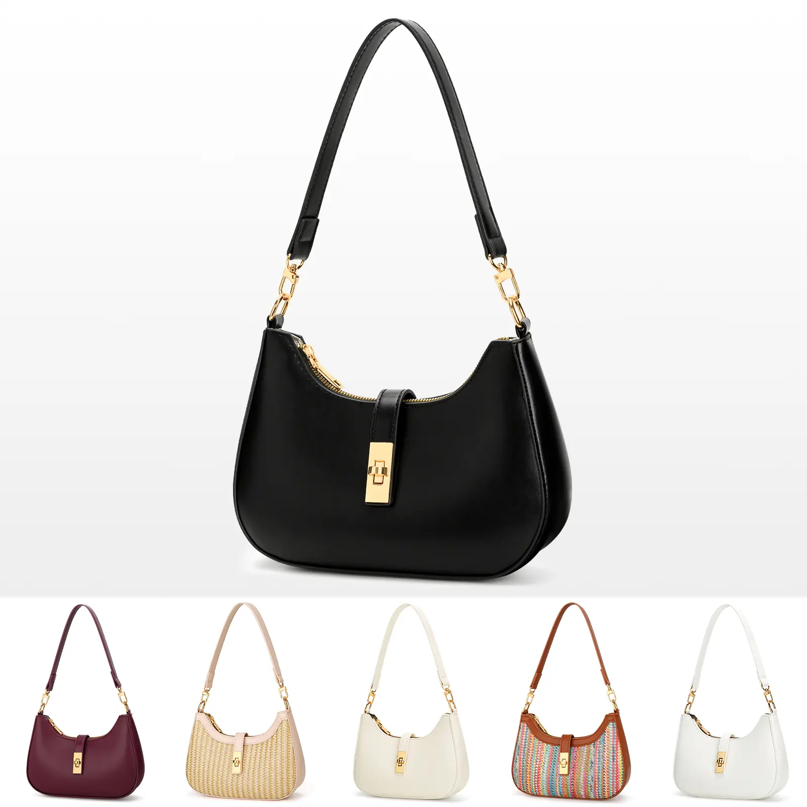 KKXIU Shoulder Bag for Women Cute Hobo Handbag and Vegan Leather Retro Clutch Purse with Zipper Closure KKXIU Shoulder Bag for Women Cute Hobo Handbag and Vegan Leather Retro Clutch Purse with Zipper Closure
