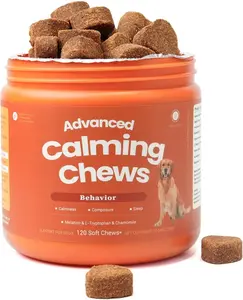 Calming Chews for Dogs - for Everyday Stress, Relaxation, Composure, and Separation Turkey 120 Count
