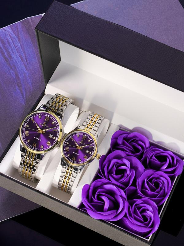 Men's Business Fashion Watch & Jewelry Set, Fashion Watch Set for Party, Daily Clothing Decor, Trendy All-match & Exquisite Watch Set for Birthday Gift