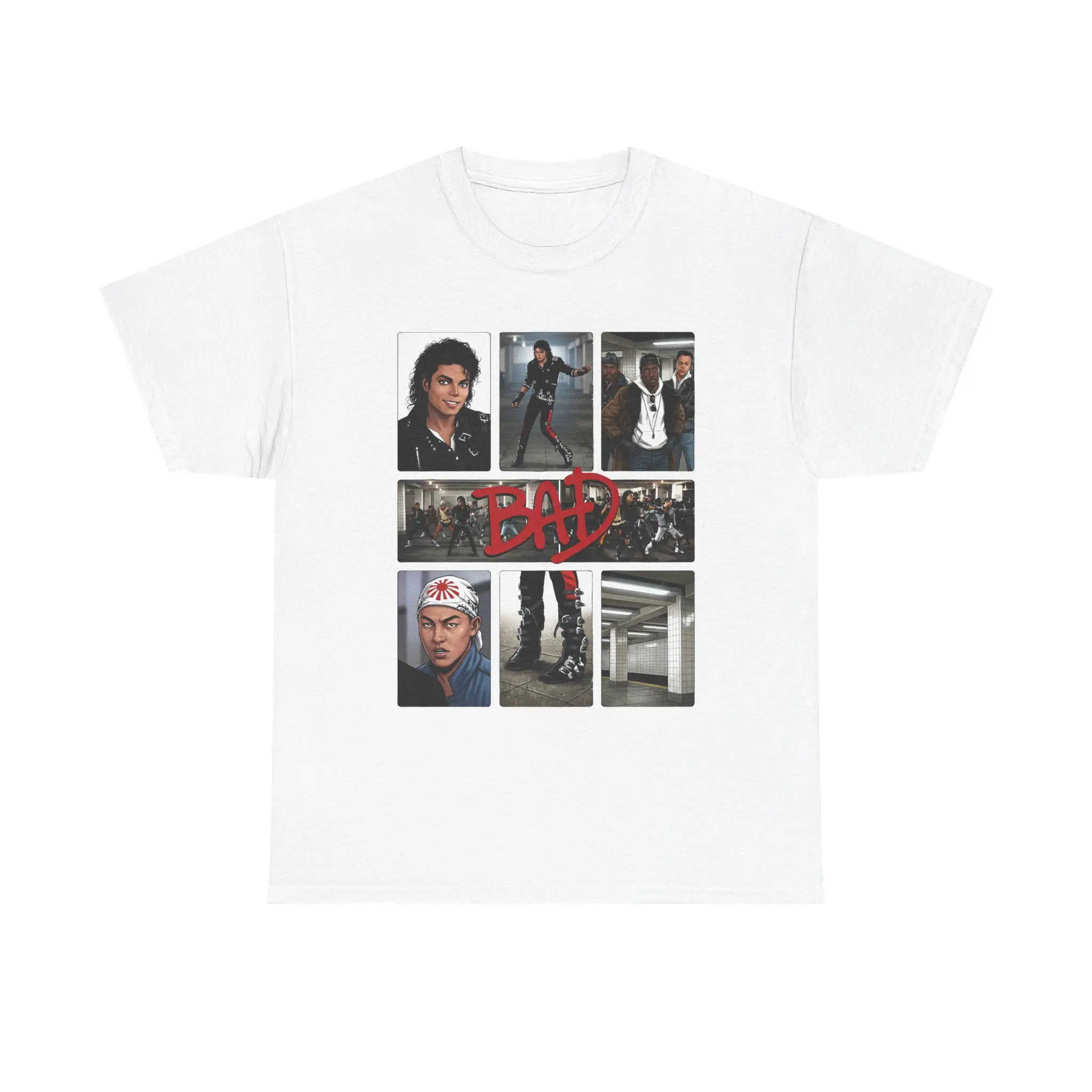 Michael Jackson Bad Comic Shirt - White