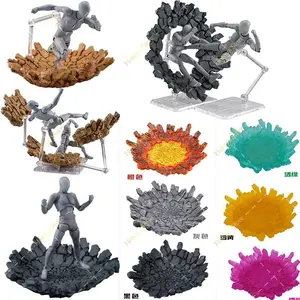 Blast Rock Impact Effect DIY Accessories Base Model Action Figures Fire Scenes Bracket Special Effect Collection Decoration Toys