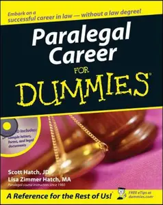 USED-Paralegal Career for Dummies [With CD-ROM] by Hatch, Scott A. (Paperback)