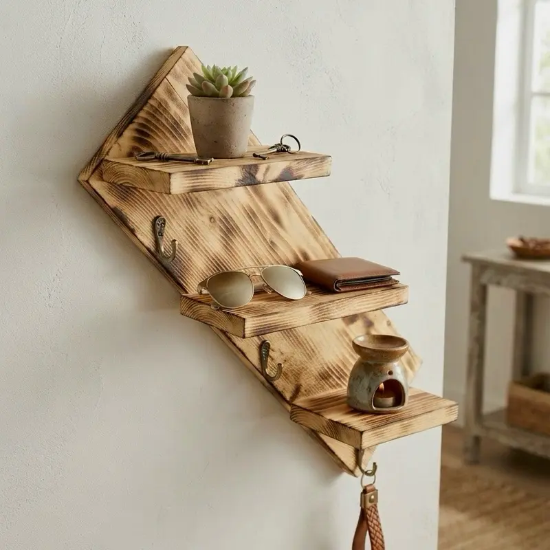 Vintage wood wall shelf Vintage wood wall shelf