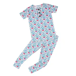 Cherry RUFFLE TWO PIECE Bamboo Toddler 2-Piece Sets Ultra-Soft Fabric Breathable & Temperature-Regulating Playful Prints Flexible Fit Sustainable Eco-Friendly 18M-8