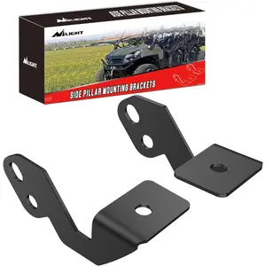 Nilight 2 PCS Metal LED Side Pillar Mounting Brackets, Compatible with 2014-2018 Polaris RZR 900 XP 1000 UTV, Outdoor Off-Road Lighting Installation Accessory
