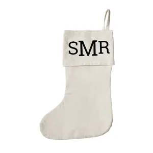 Triple Monogram Christmas Stocking