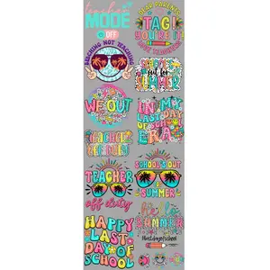 Teacher Mode Off DTF Transfers Gang Sheet 22” wide x 60” long DIY Direct to Film T Shirt Transfers