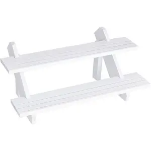 2-Tier Retail Earring Display Riser, White Earring Ring Holder Detachable  Retail  Card Display Stand with  for Crafts  Storage Display Collection, 15.3x7.17x6.5