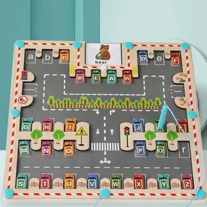 Magnetic Color Sorting Counting Board Set, Wooden Maze, Magnetic Alphabet Maze for Math Learning and Color Recognition, Interactive Parent-Child Educational Toy