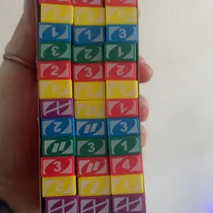 Hot Sale Stacko UNO Card Board Games Family Entertainment Poker Party Early Education Puzzle Stackoed Toy Playing Cards Birthday Gift