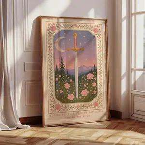 Inspirational Wall Art Print for Book Lovers, Modern Unframed Artwork for Living Room & Bedroom, Unique Gift Idea for Friends