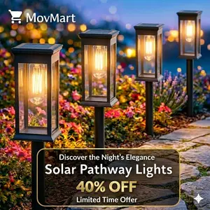 MovMart Solar Pathway Lights Outdoor 8 Pack IP65 Waterproof Auto On/Off Garden Lights for Yard Path Lawn Walkway Driveway Patio Landscape Decor Solar Powered tiktokshopspringglowup