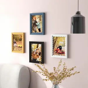 Adorable Wave Shaped Photo Frame Wall Hanging, Wrap Around Frame, Durable Sturdy Frame, Multiple Sizes, Multi-Color Options, Durable Acrylic Material, Home Decor Gift