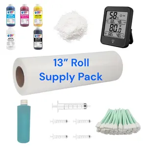 Kingdom DTF Full Supply Pack 13" (DTF Starter Pack) - DTF Inks, Film, Powder, Humidifier Monitor, Cleaning Solution