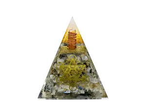 Organite Pyramid, Orgone Energy Pyramid with Crystals and Healing Stone, Orgonite Pyramids Crystals and Positive Energy