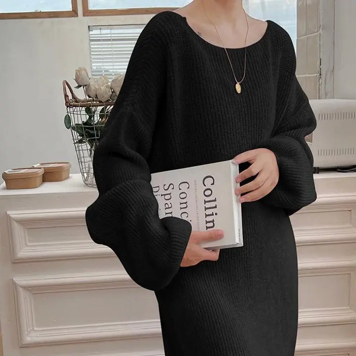 A Knee-length Knitted Sweater Dress Creates A Refined And Elegant Look For The Modern Woman - TikTok Shop A Knee-length Knitted Sweater Dress Creates A Refined And Elegant Look For The Modern Woman - TikTok Shop