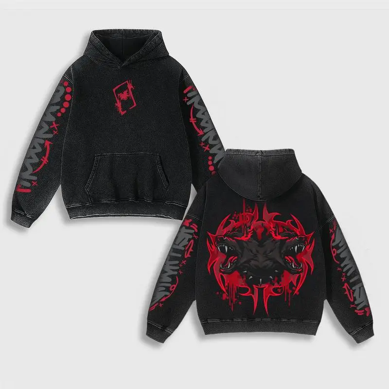 Arcane Pitfighter Hoodie Anime Streewear Men'S And Women's Sports wear Long Sleeved Pullover Top Pullover Tops Clo Essential Hoodies & Sweaters