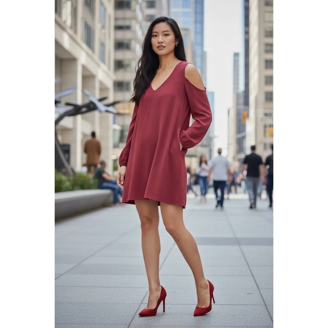 Tobi Women's Burgundy Dress