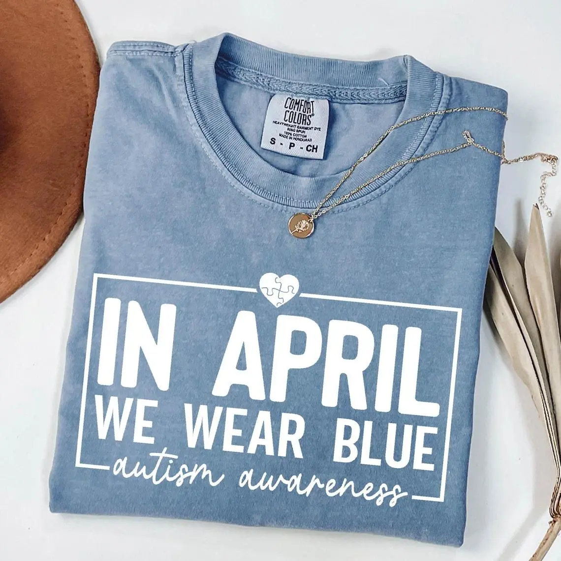 In April We Wear Blue Shirt, Autism Awareness Sweatshirt, April Autism Awareness Month Tee, Neurodiversity Shirt, Autism Mom Tee