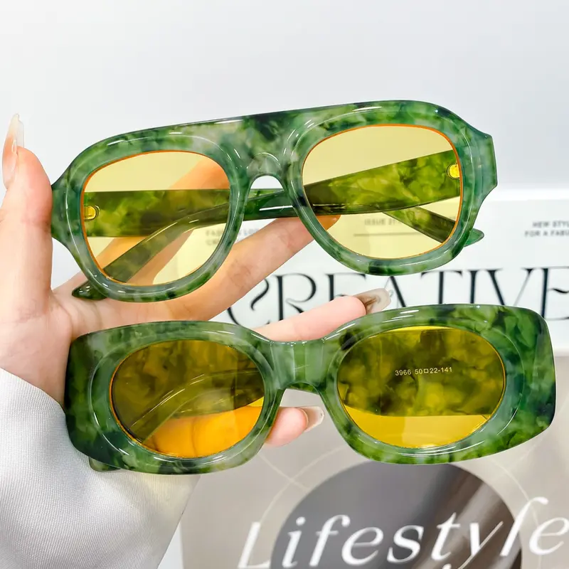 2 Pack Fashion Retro Oval Glasses, Unisex Simple Versatile Daily Casual Decorative Eyewear, Stylish Accessory for Men & Women, Trending Glasses, Trendy Shades, Casual Style Eyewear