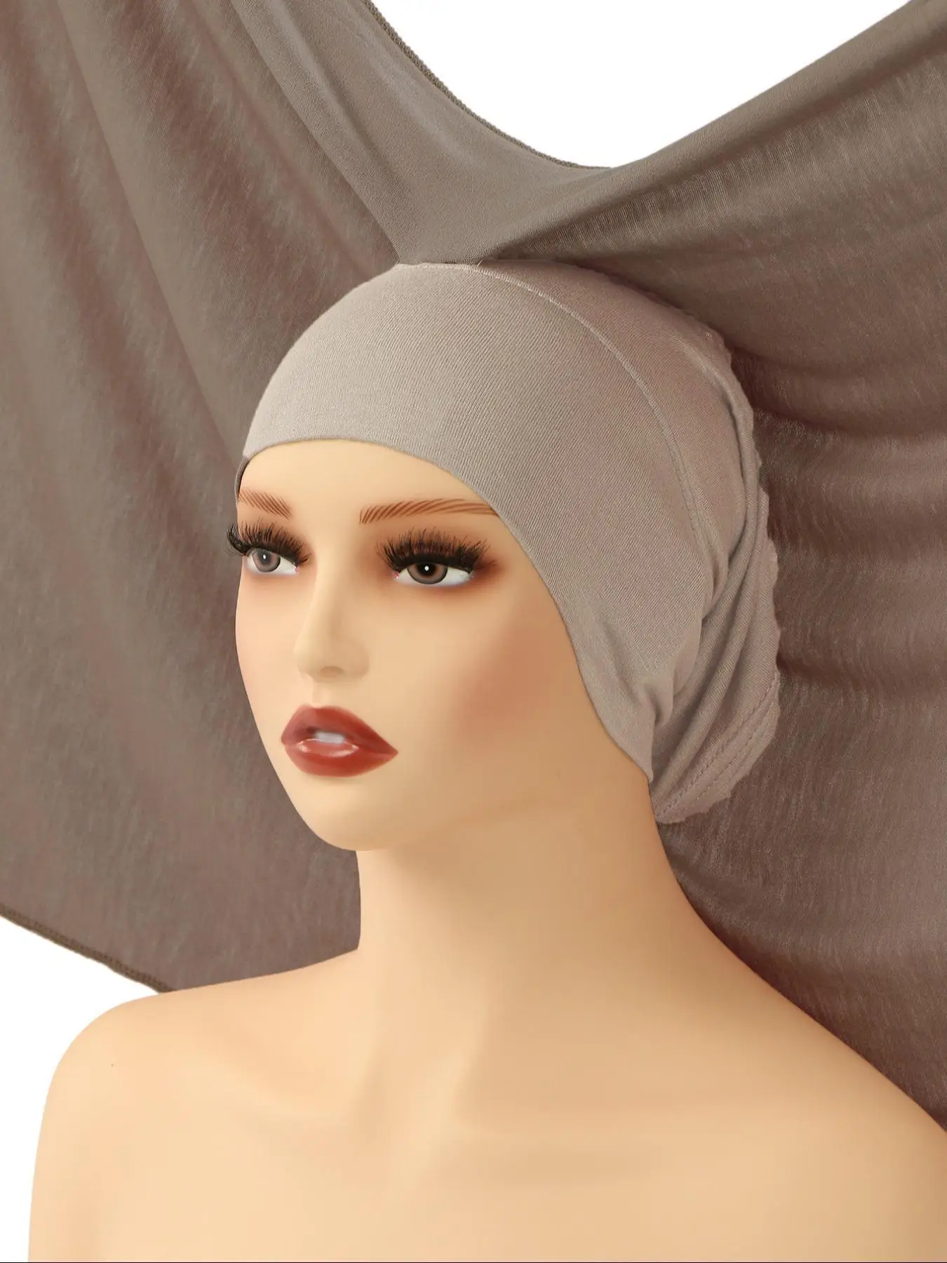 Women's Solid Color Wide Band Hijab, Casual Fit Soft Comfortable Long Scarf for Daily Wear, Fashion Accessories for Women & Girls, Turban Hijab