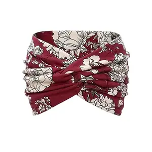 Women's Tie-Dye Print Headbands Twisted Design Breathable Hair Bands for Yoga Running Cycling All-Season Fashion Hair Accessories