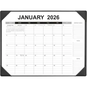Desk Calendar 2026-2027 with Desk Mat - 22" x 17" Large Desk Pad Calendar Runs from January 2026 to June 2027, Office Supplies Desktop Calendar with To-Do, Notes & Goals Sections, for Office Planning or Organizing