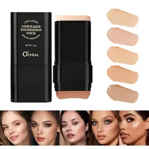 6-color dual-ended perfect base makeup stick, long-lasting, non-smudging cosmetics, moisturizing, concealing, waterproof and sweatproof, essential makeup for beginners