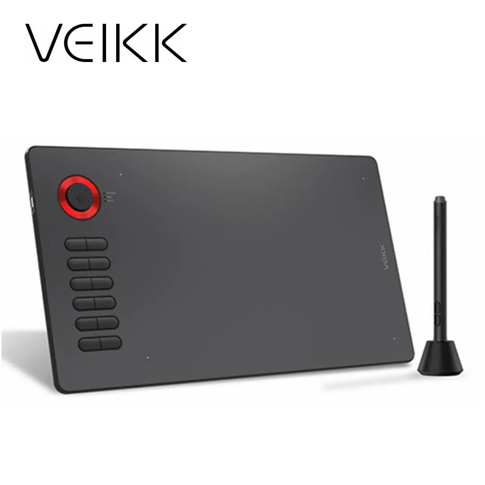 VEIKK A15PRO Digital Writing Tablet - 10x6 in Graphics Tablet with Type-C/USB Port, Cable-Included Electronic Signature Pad, 5080 LPI, 290 PPS Battery-Free Stylus, 16384-Level Pressure Sensitivity, Compatible with Android 6.0+, Windows, Mac, for Adults