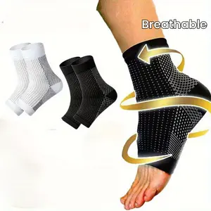 4Pairs Sweat-absorbing and Breathable Elastic Heel Sports Compression Socks Suitable for Outdoor Running and Cycling