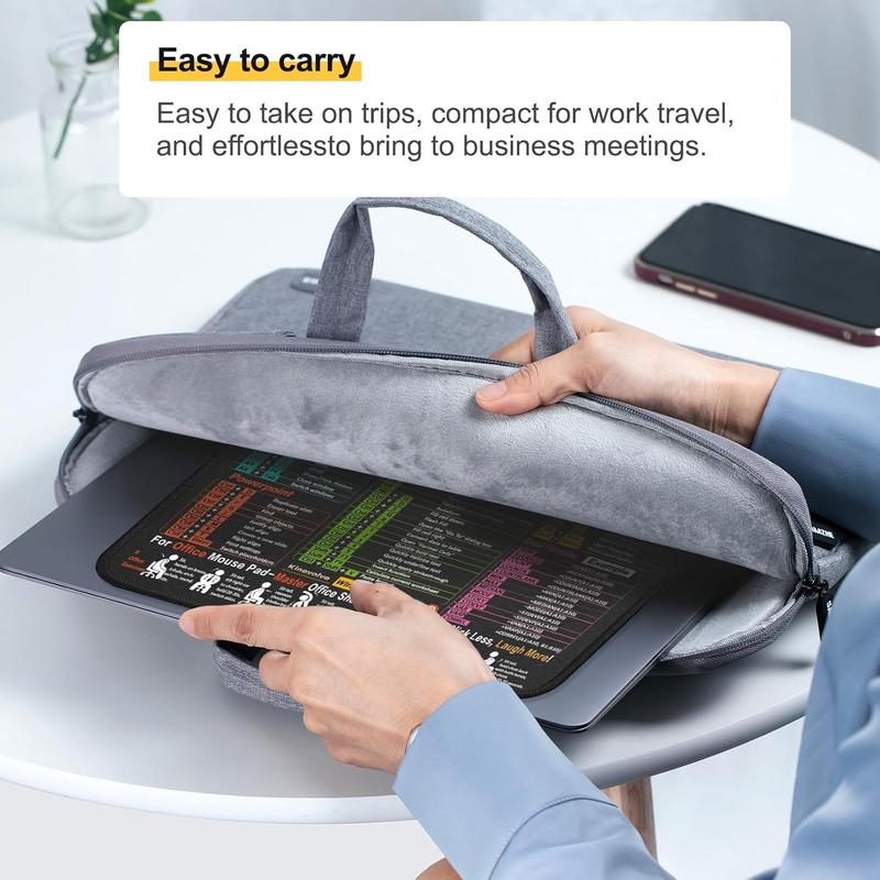 Mouse Pad for Excel Shortcuts – Small Excel Spreadsheet Cheat Sheet Desk Pad – 11.8"x9.8" Portable Computer Mousepad – Gaming, Office, Waterproof, Non-Slip, Stitched Edges