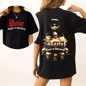 Eazy E Bone Thugs N Harmony Graphic Fashion Shirt- Vintage Casual Fashion Graphic Tee - 100% Cotton Unisex Printed T-shirt - Hip hop Shirts