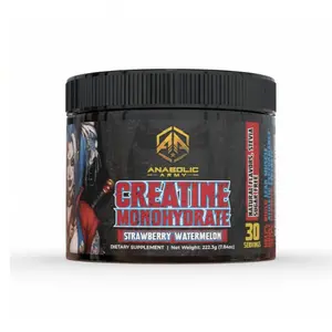 Anabolic Army Creatine | Microionized Creatine Monohydrate Strawberry Watermelon Flavor Supplement | 3g of Creatine Per Serving| 30 Servings | Made with Stevia All-Natural | Made in U.S.A. Healthcare Dietary Fitness Natural Edible Muscle