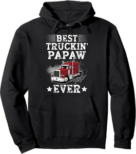Best Truckin' Papaw Ever Trucker Papaw Truck Driver Papaw Pullover Hoodie 8