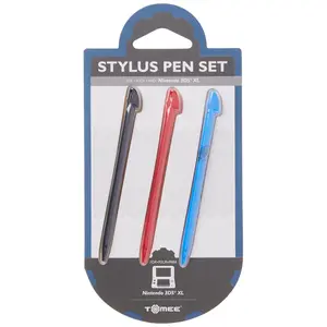 Tomee Stylus Pen Set for Nintendo 3DS XL – 3-Pack Replacement Styluses (Red, Black, Blue) – Durable & Precise Fit