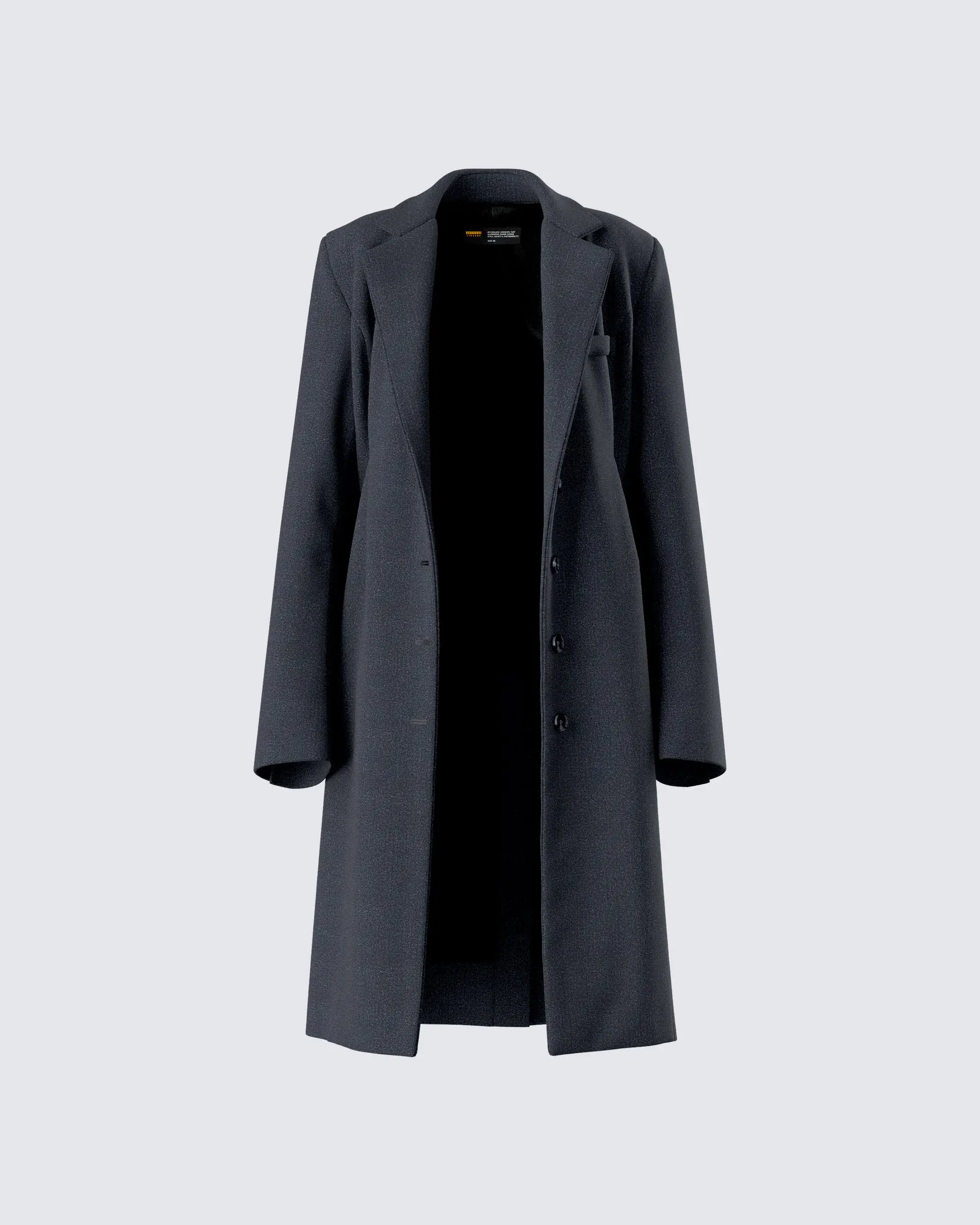 Women's Mackenzie Black Longline Fitted Slim-Coat, Stylish Outerwear for Women's Jackets Collection
