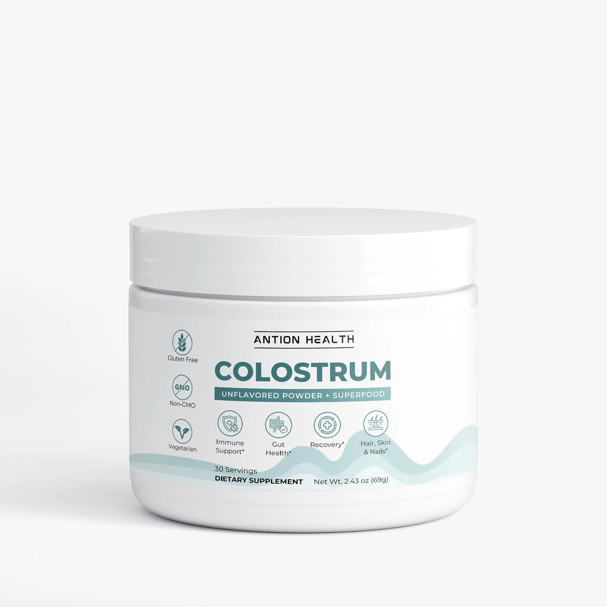 Antion Health Colostrum Powder - Gut Health, Immunity, Skin Glow, Energy & Recovery - 30 Servings Healthcare Fitness