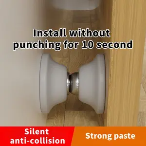 Modern Simple Style Short Door Stopper, Silicone Anti-Collision Cover, Waterproof Windproof Magnetic Back Buffer Wall Protector, Door Protection