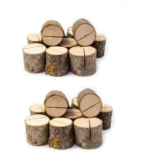 20pcs Wood Table Number Place Card Holder for Party Wedding Memo Note Name Card