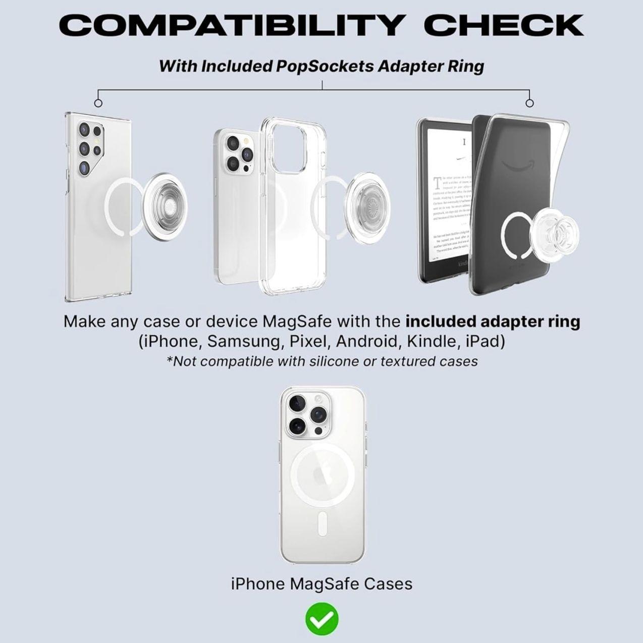 Coquette Ghost Mama MagSafe Phone Grip: Cute Spooky Pink Aesthetic Magnetic Phone Holder, Halloween Funny Mom Gift, Phone or Kindle Popgrip