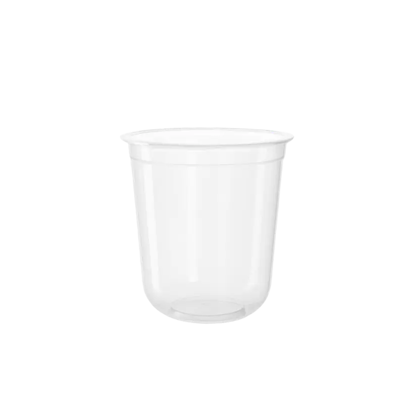 CCF 12OZ Premium PP Injection Plastic "U" Style Cup - Clear | 90mm Diameter | 500 Pieces/Case