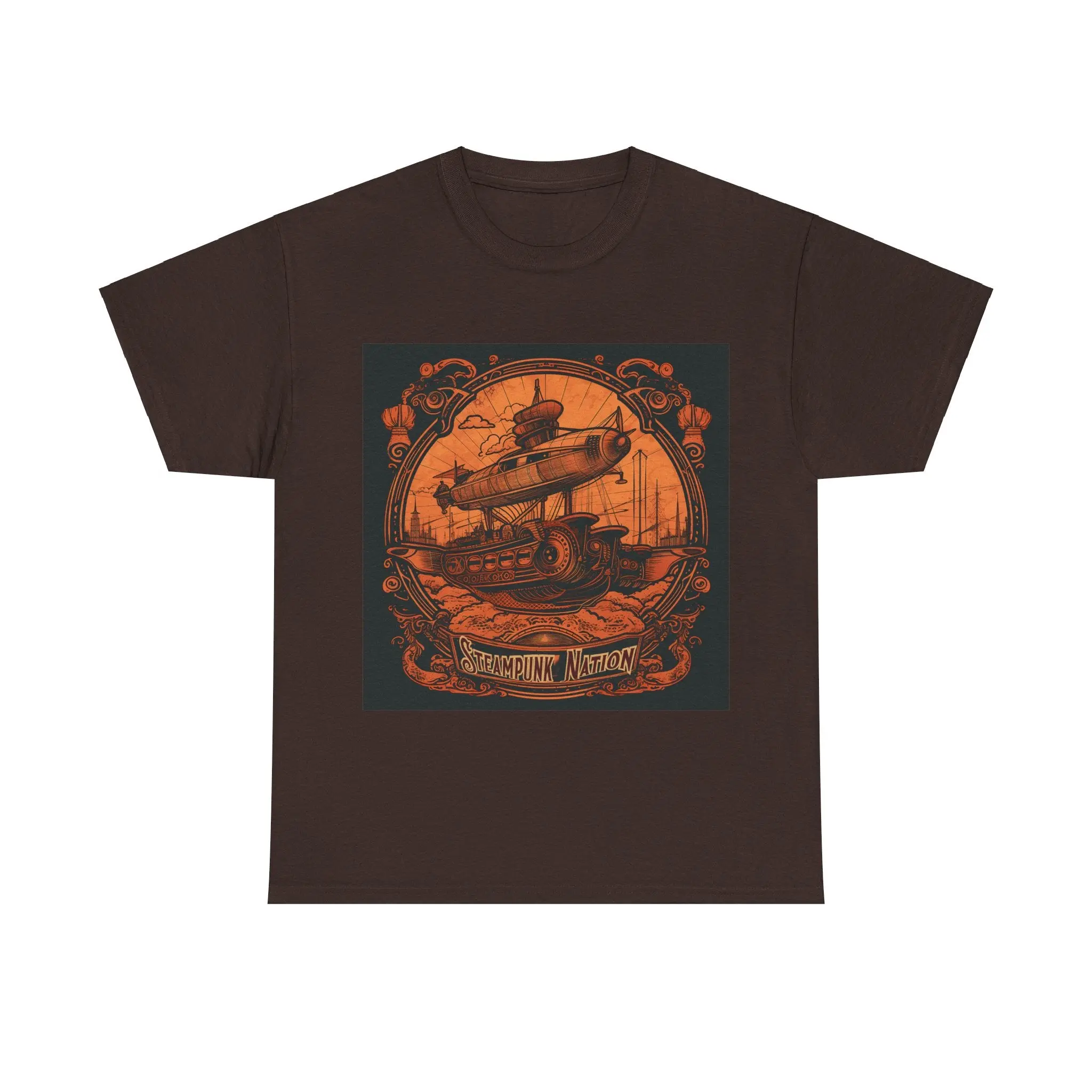 Steampunk Nation Airship Graphic T-Shirt