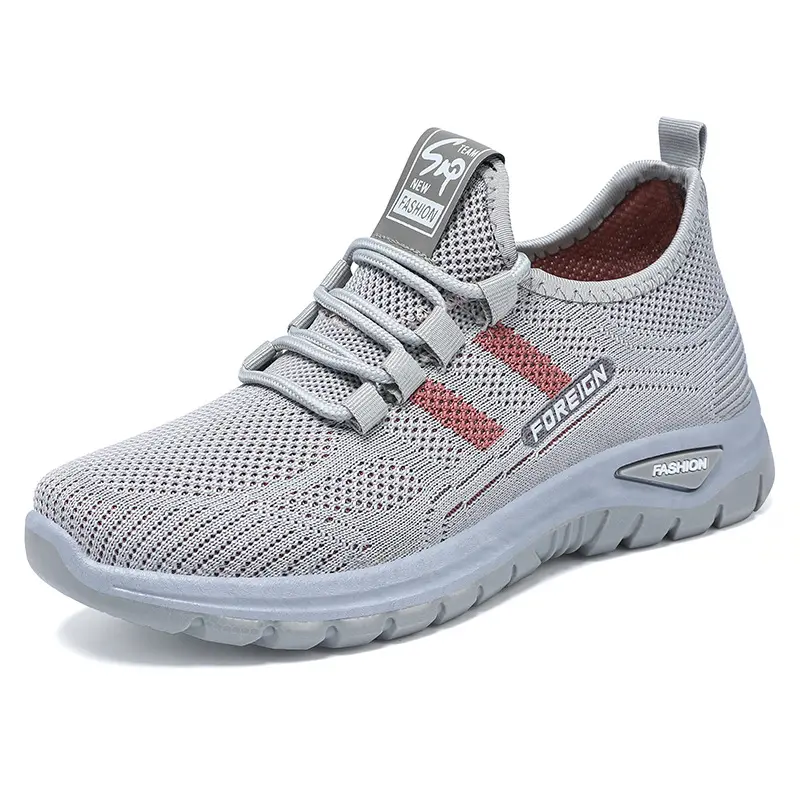 Women's Sneakers - Casual Wear Style with Comfortable Knit Lace-Up, Modern Clean Aesthetic Casual Trainers for All-Day Wear, Casual Wear Sneaker, Stylish Sneakers