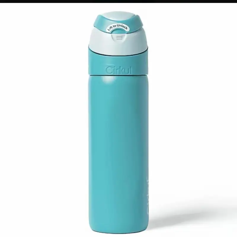 Cirkul 26oz StrawSip Flip Water Bottle The Cirkul 26oz StrawSip Flip Water Bottle is a stylish choice for your daily hydration needs.  Crafted from stainless steel, it features a double wall insulated design for temperature retention.  The Lilac color add