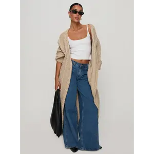 Orkid Cable Knit Cardigan Beige