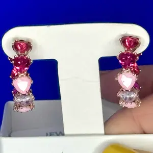 Bomb Party Jewel Candy Earrings: Frosted Pink Lollipop
