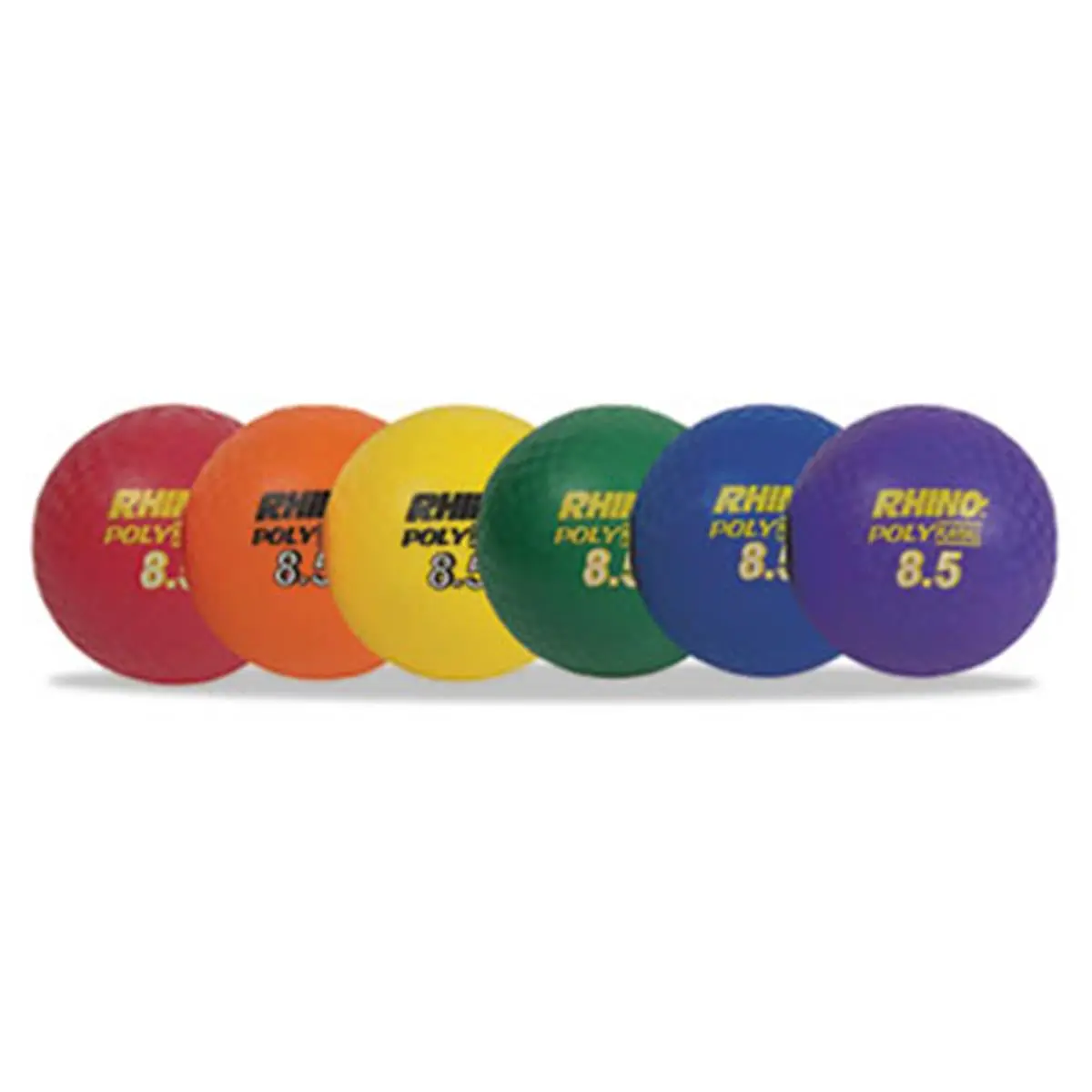Rubber Playground Balls, 8.5 Inch Set of 6 in Assorted Colors - Seamless and Durable for Playground Use with No Shape Distortion