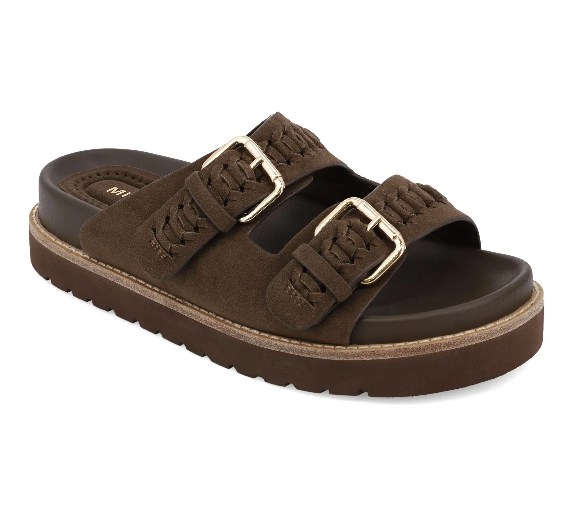 MIA Double Buckle Slide Sandals - Marley