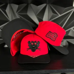 Black panther SnapBack hat-red Black panther SnapBack hat-red